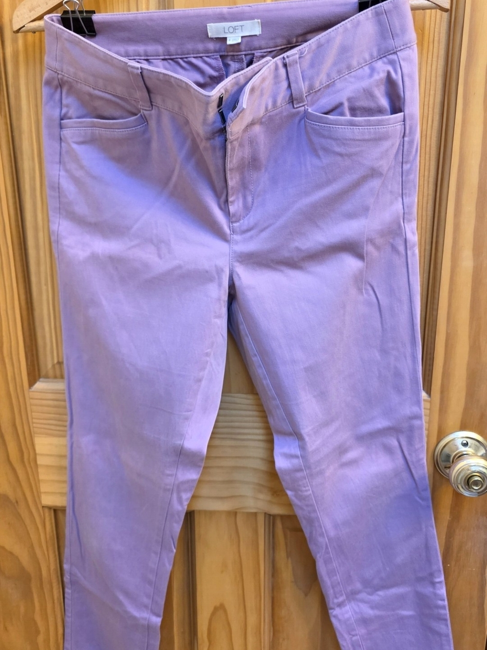 LOFT Lavender Ankle Skinny Jeans